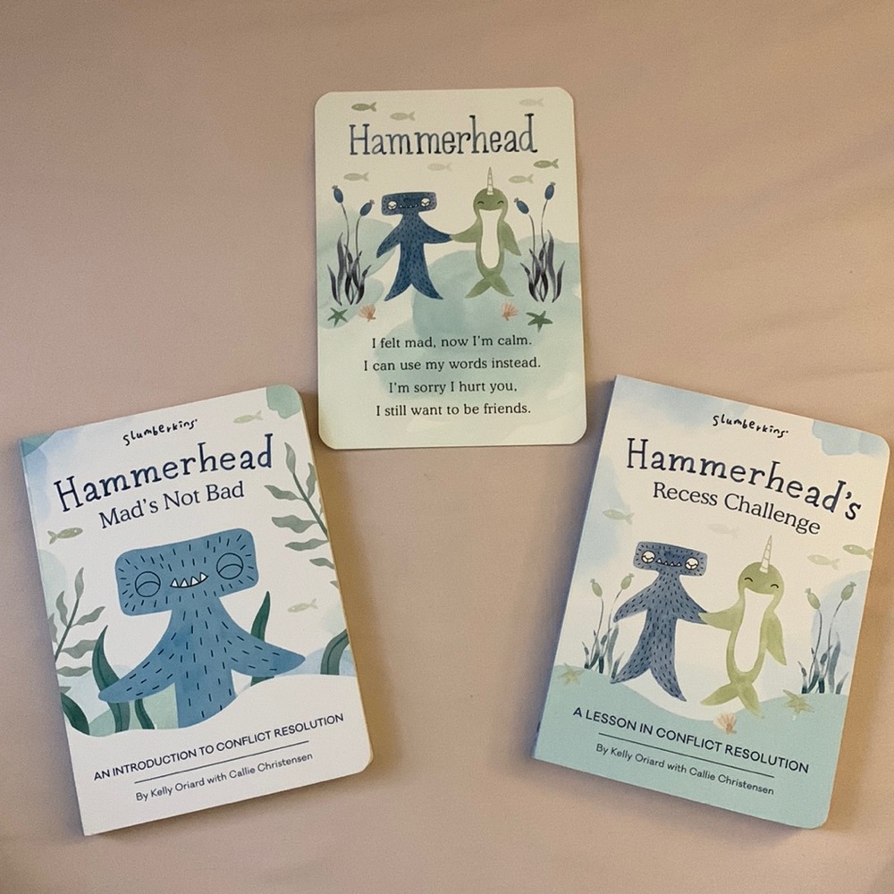 Slumberkins Hammerhead Books and Affirmation Card